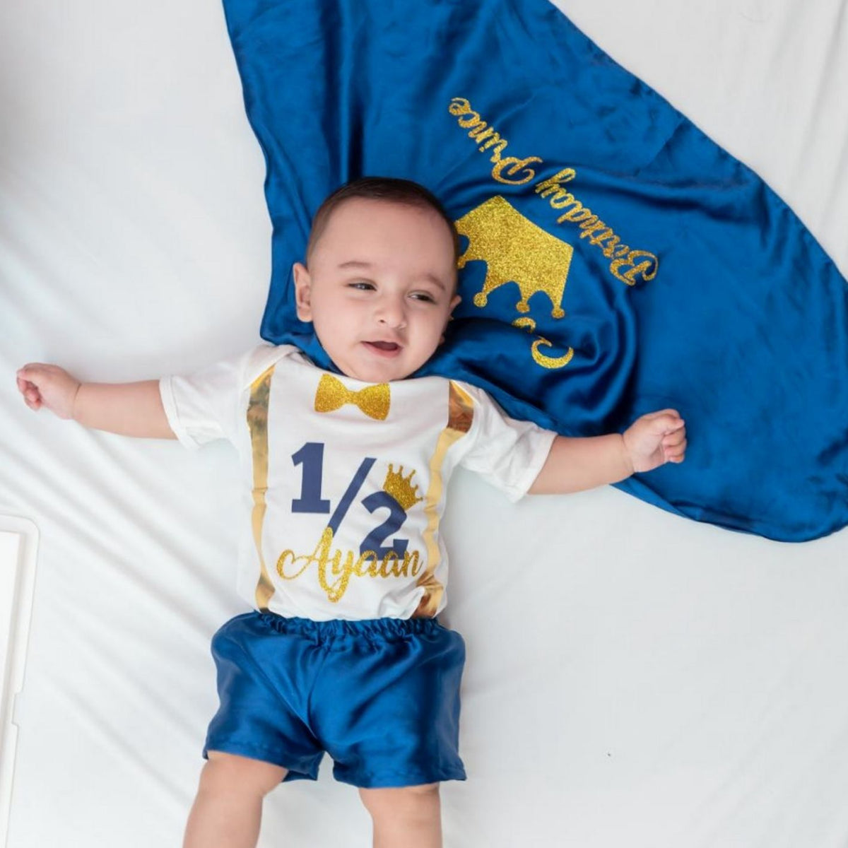 Half birthday dress for baby boy