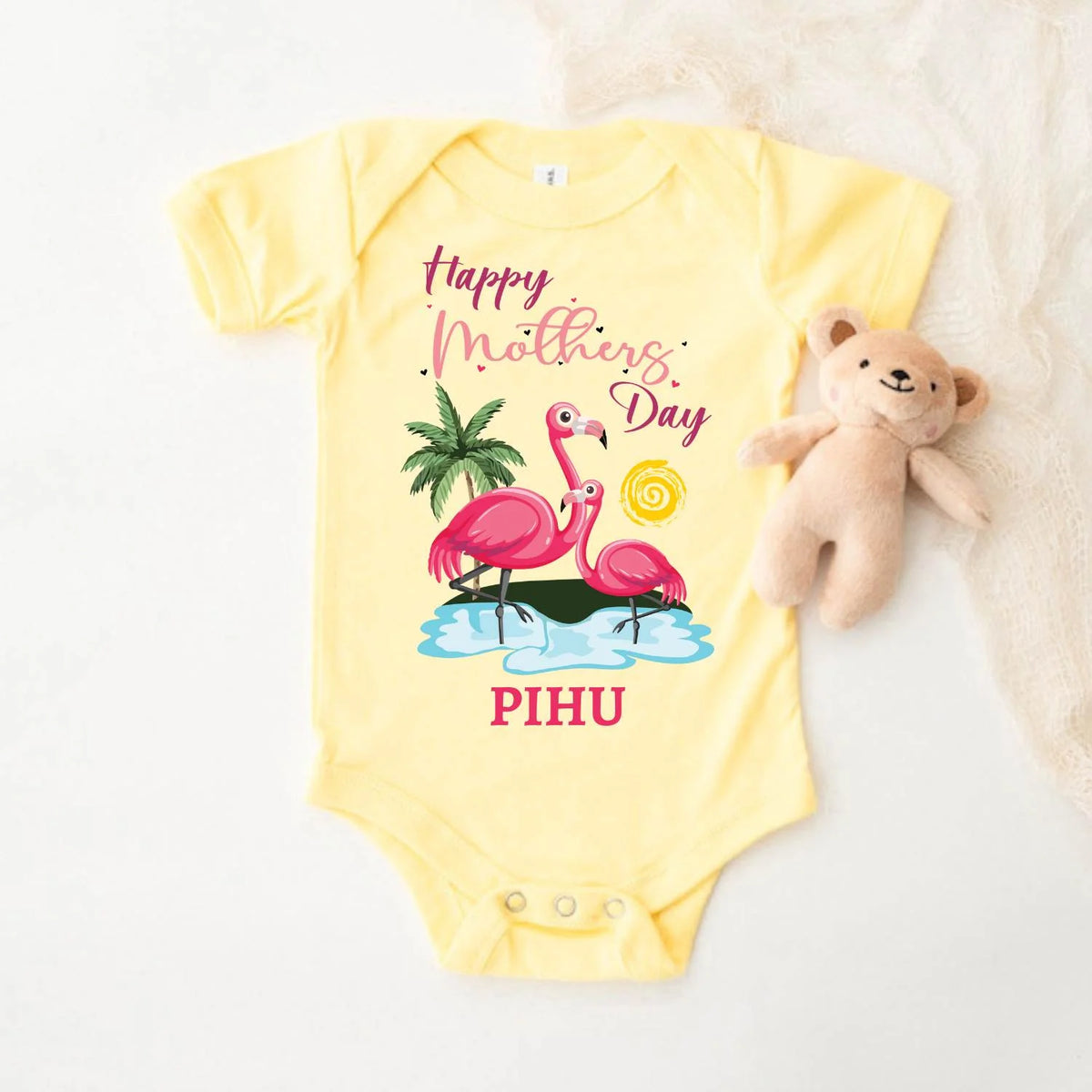 Flamingo Happy Mother's day Onesie & T-shirt