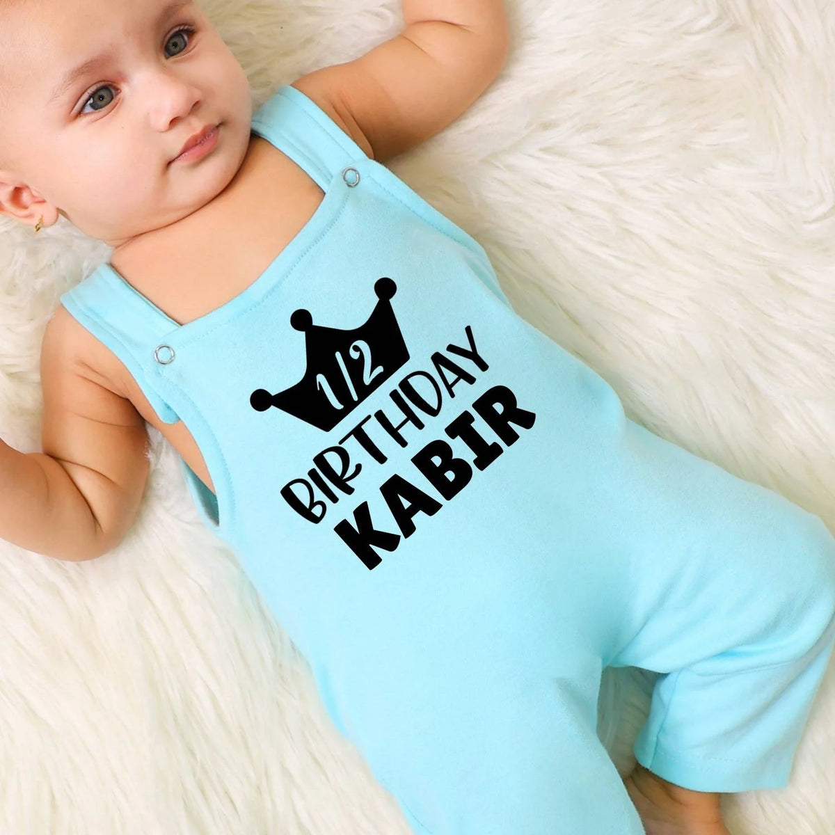 Half Birthday & Your Kid’s Name Dungaree