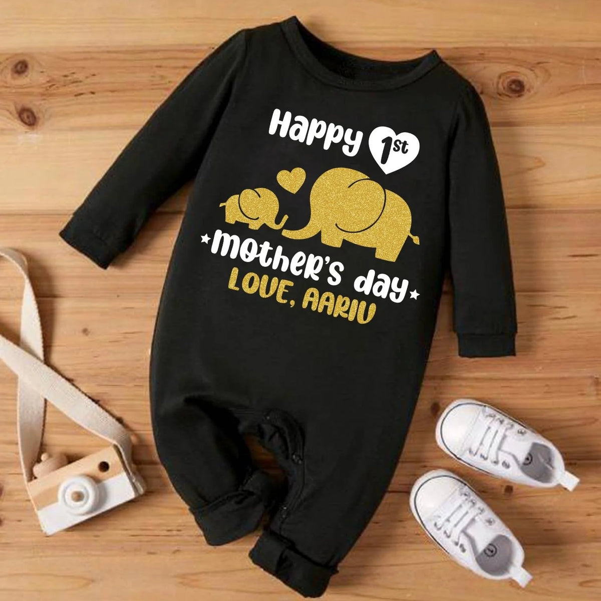1st Mothers Day Black Jumpsuit