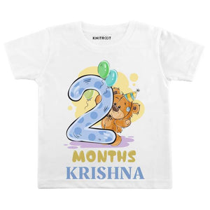 2 Months Teddy Baby T-shirt with Name