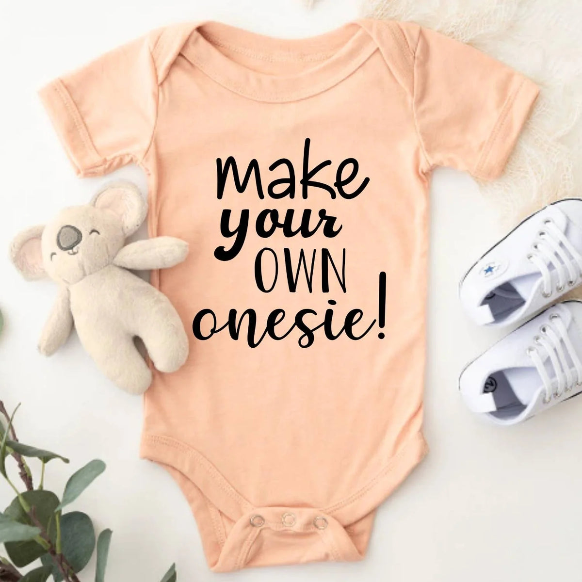 Peach Fully Customized Onesie For Kids