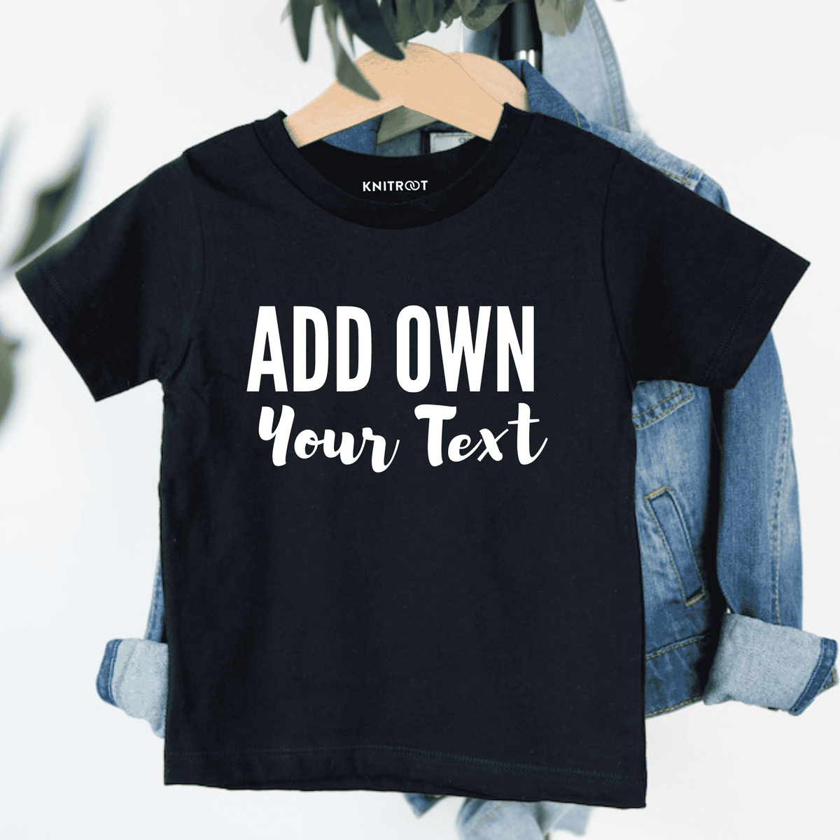 Personalised Kids Black T-shirt