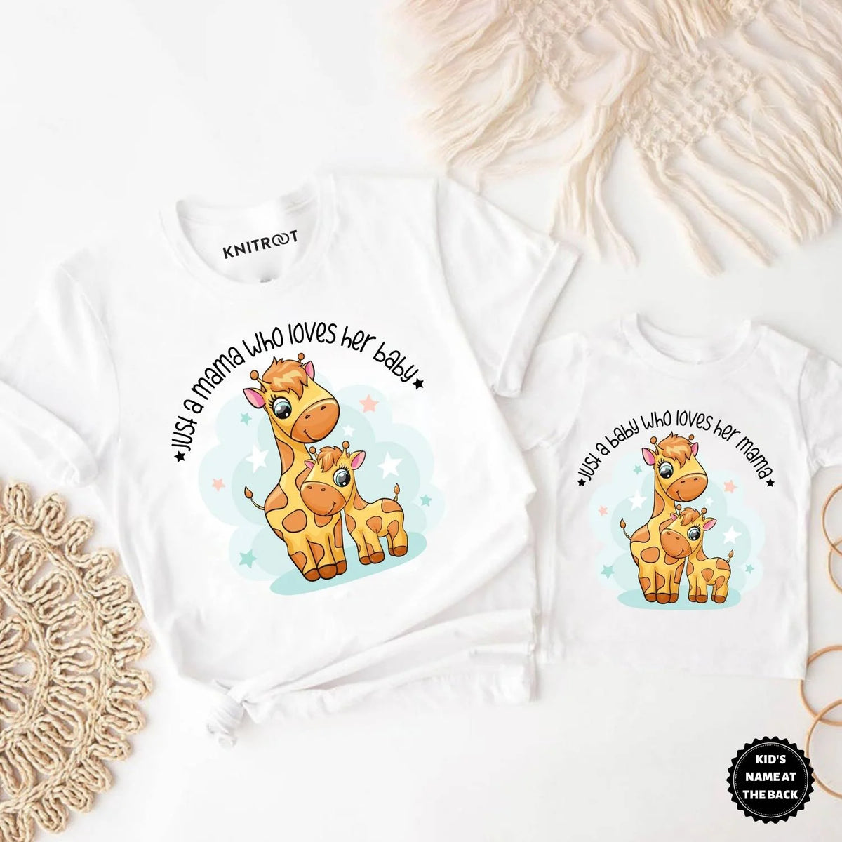 Just A Mama Who Loves Her Baby & Just A Baby Who Loves Her Mama Combo T-shirt