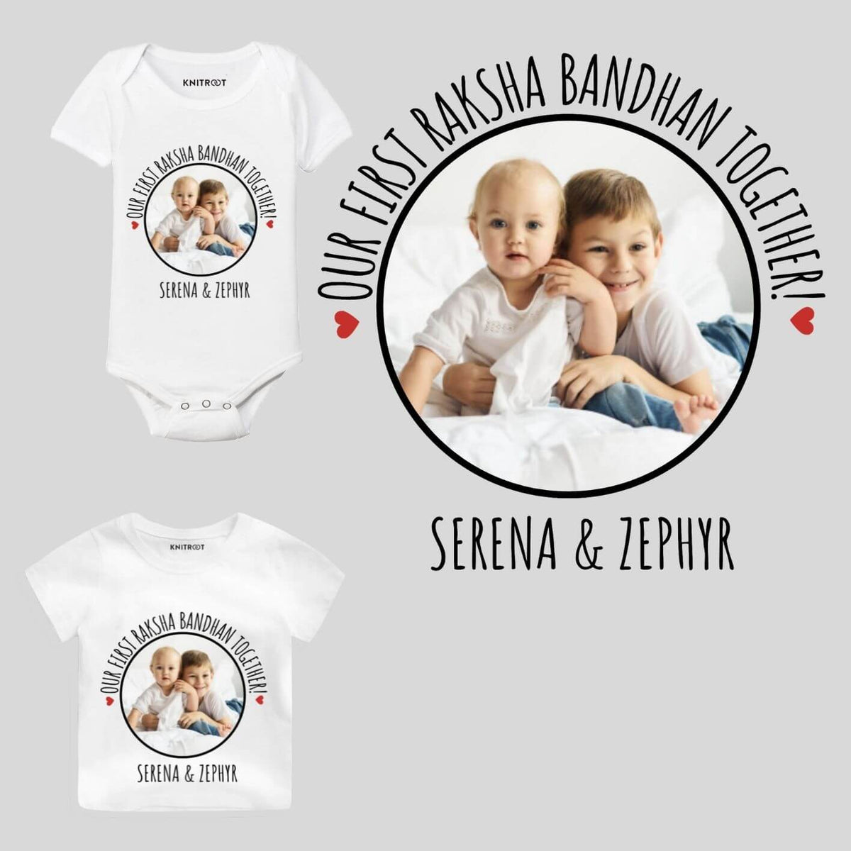 First Raksha Bandhan Photo Baby Wear