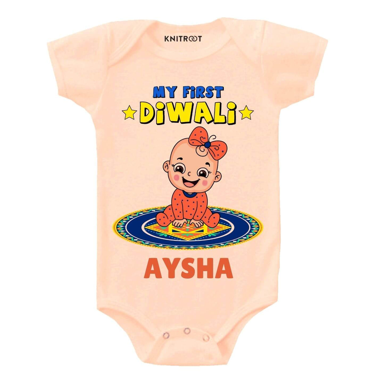 Baby Girl First Diwali Outfit