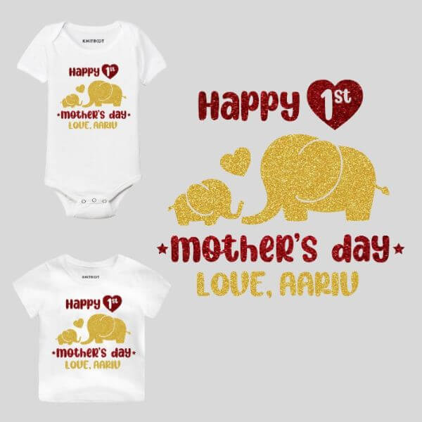 Happy Mother Day Printed Baby Wear