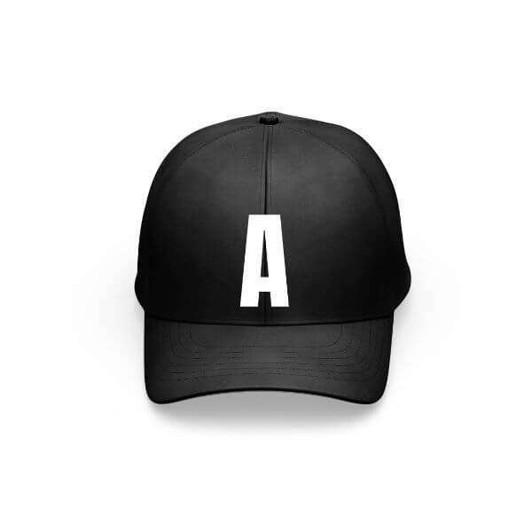 Personalized Initials Black Cap