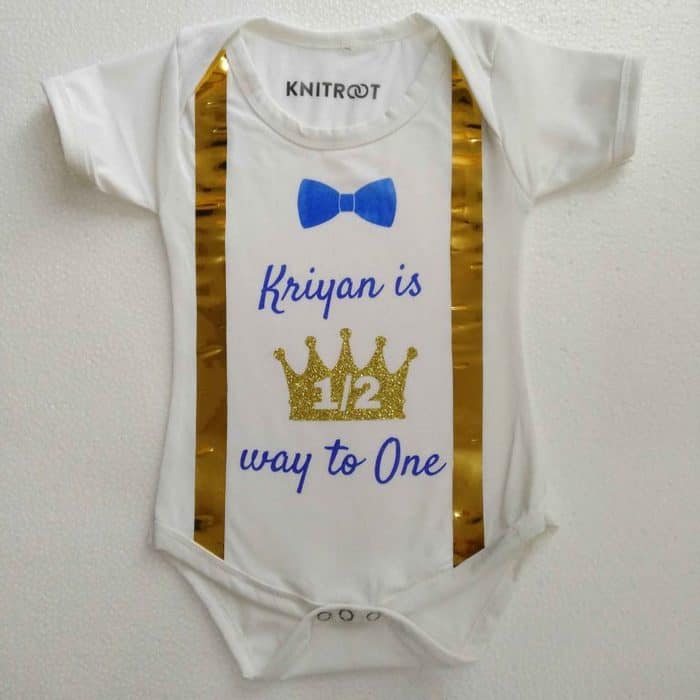 1/2 Way To One Onesie