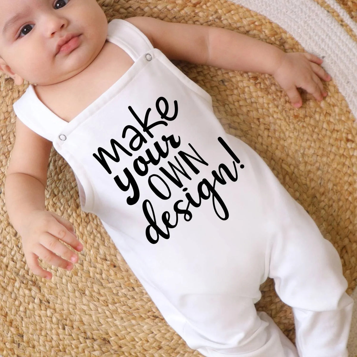 White Full-Length Customized Dungaree