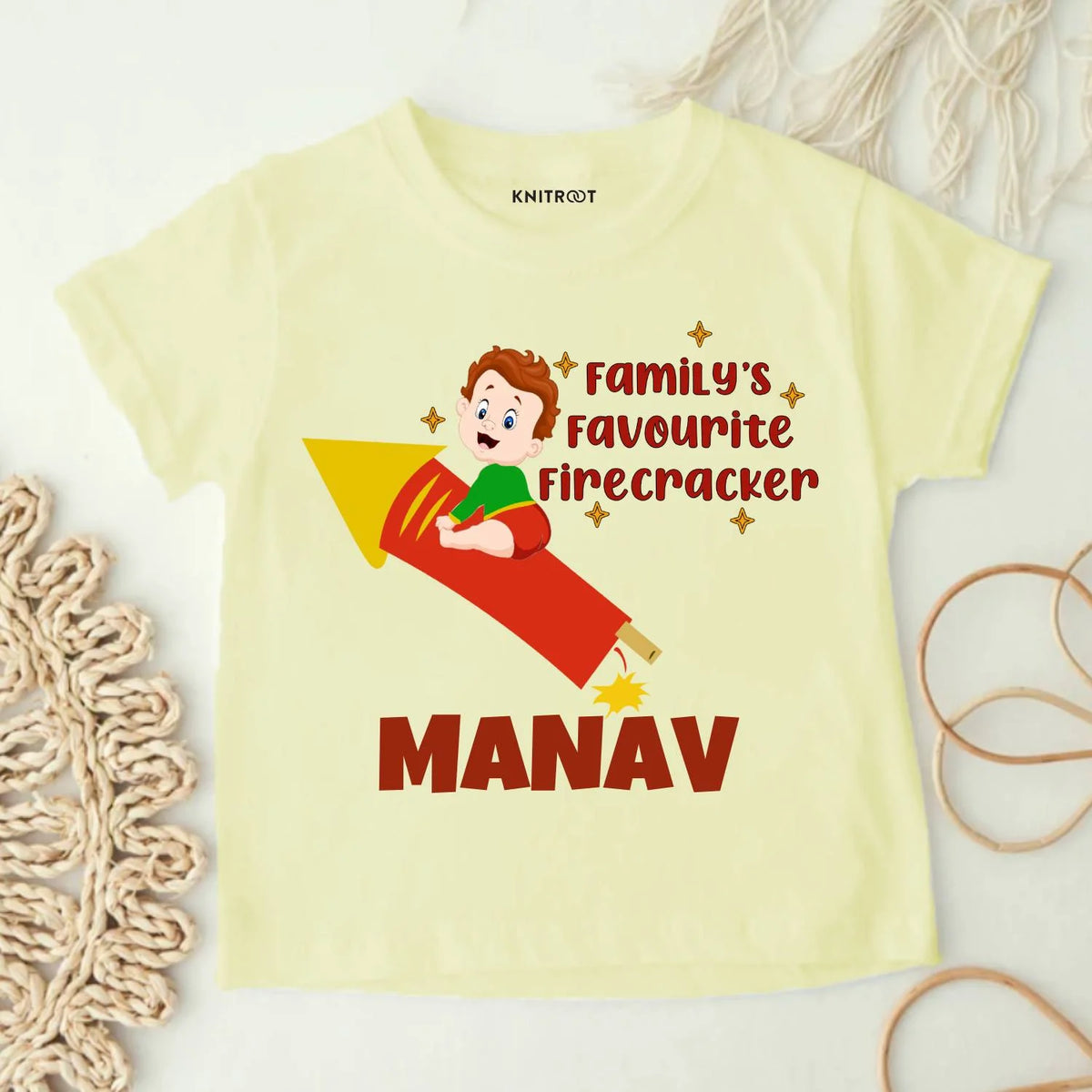 Family Favourite Firecracker Print Baby Outfit