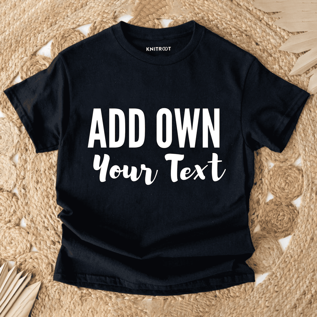 Adult Unisex Customise Black T-shirt