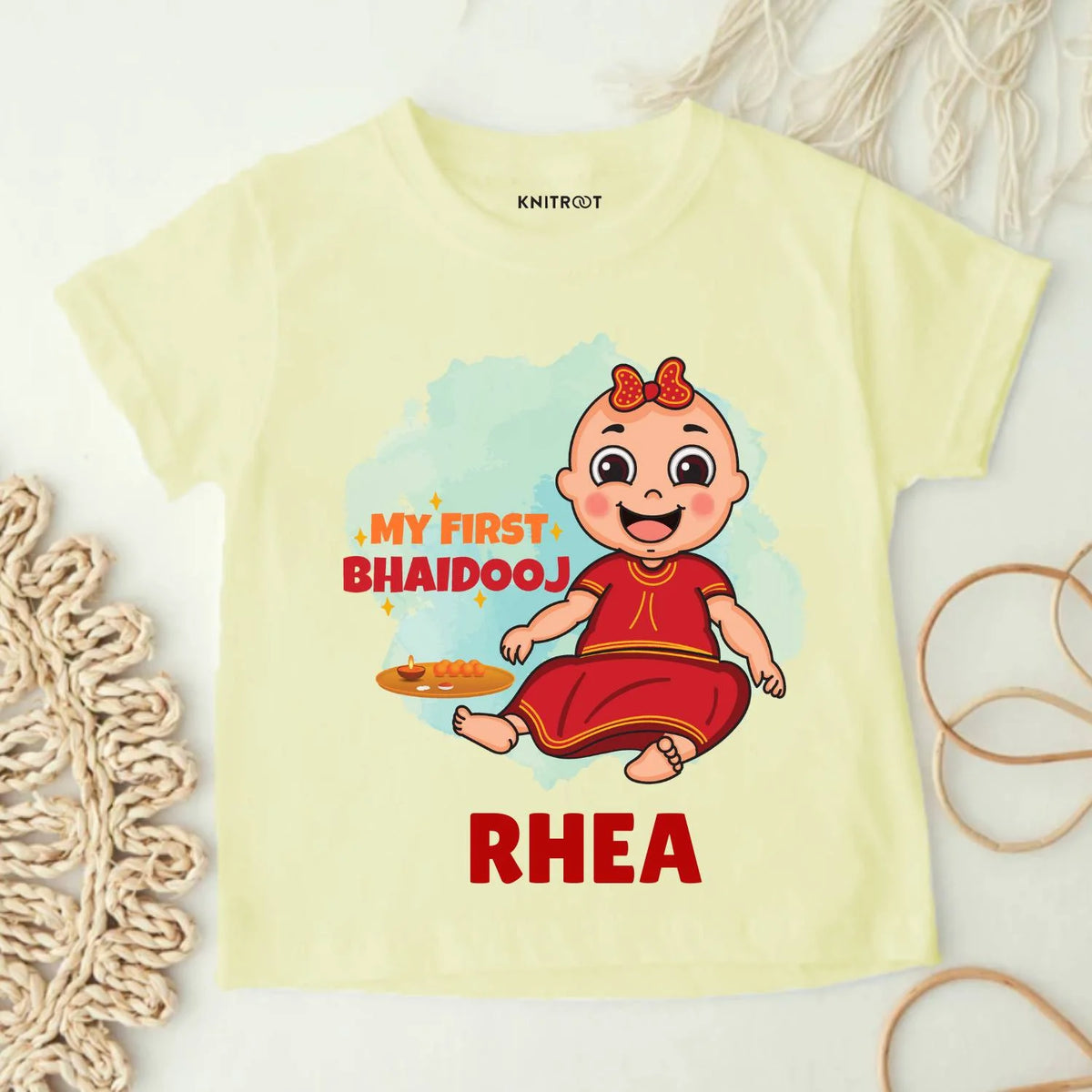 Baby Girl’s First Bhaidooj Outfit