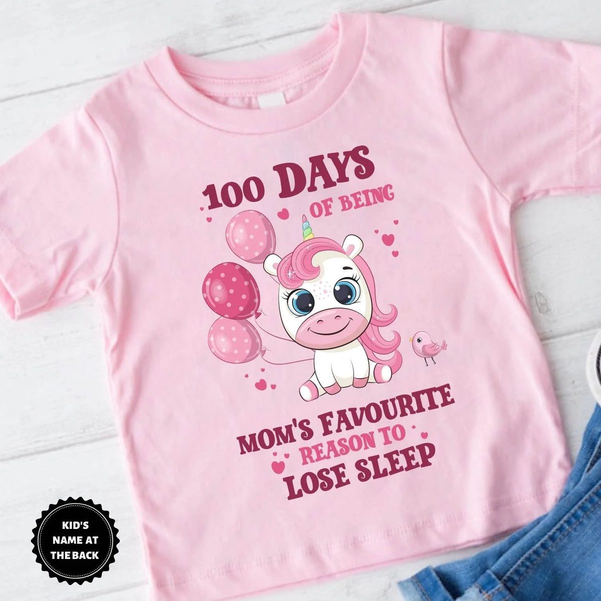Unicorn Print T shirt & Romper