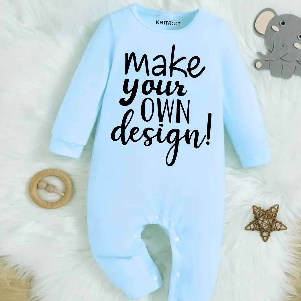 Customized Baby Blue Jumpsuit