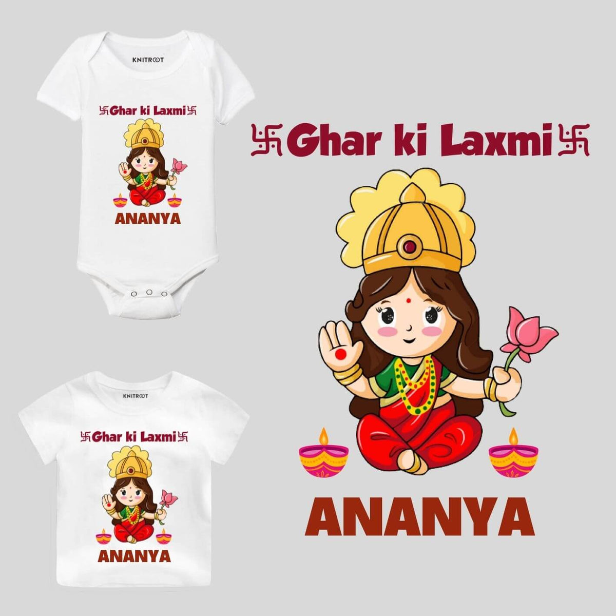 Ghar Ki Laxmi Printed Baby Outfit